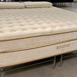 King Size Saatva Mattress- Platform Bed Frame Optional