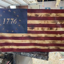 3D Wavy 1776 Flag