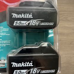 Makita batteries  5.0 $65 each 