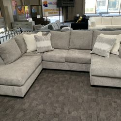 Grey Dual Chaise Sectional 