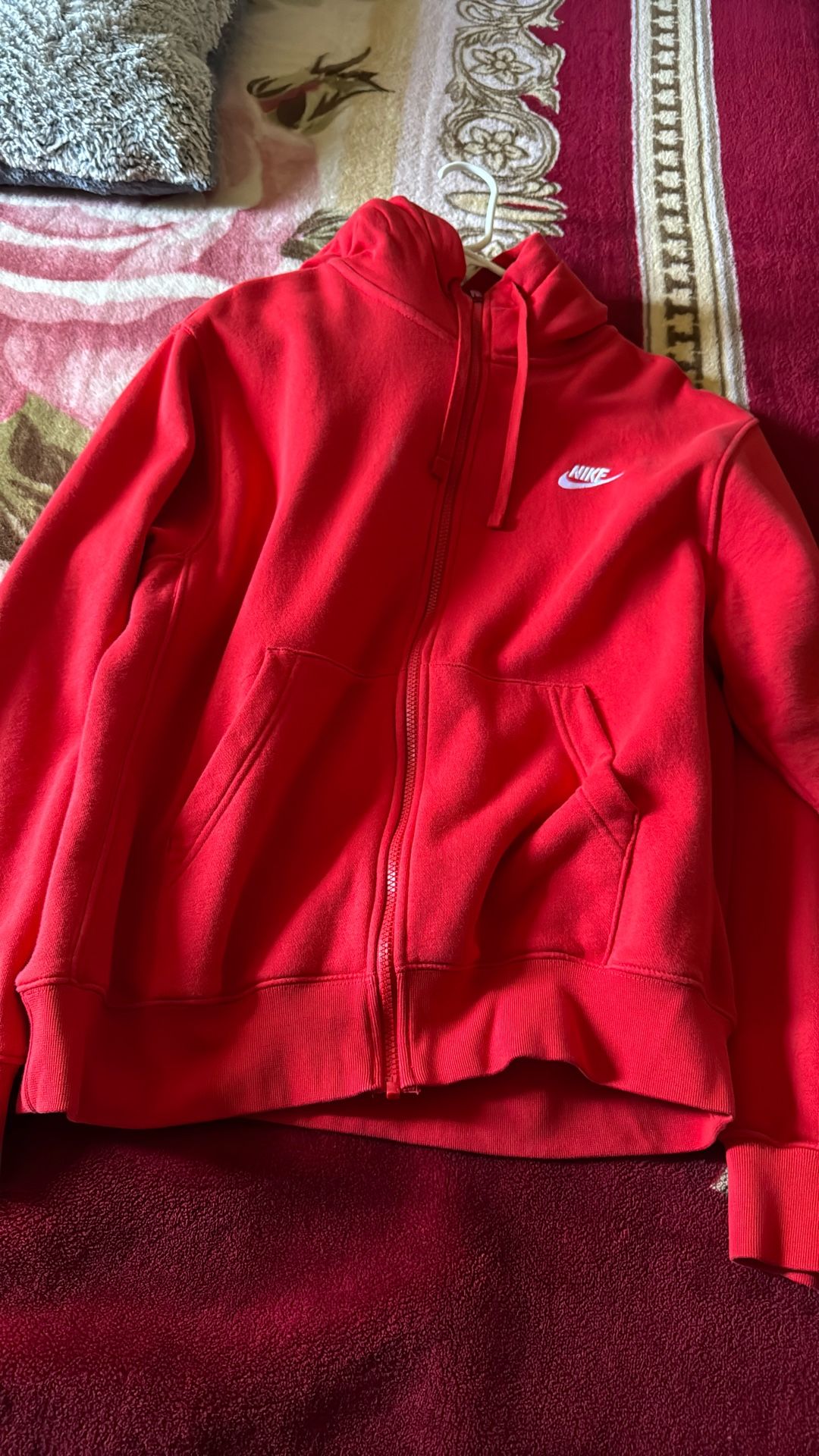 red nike hoodie