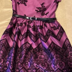 Girls Plum Color Dress
