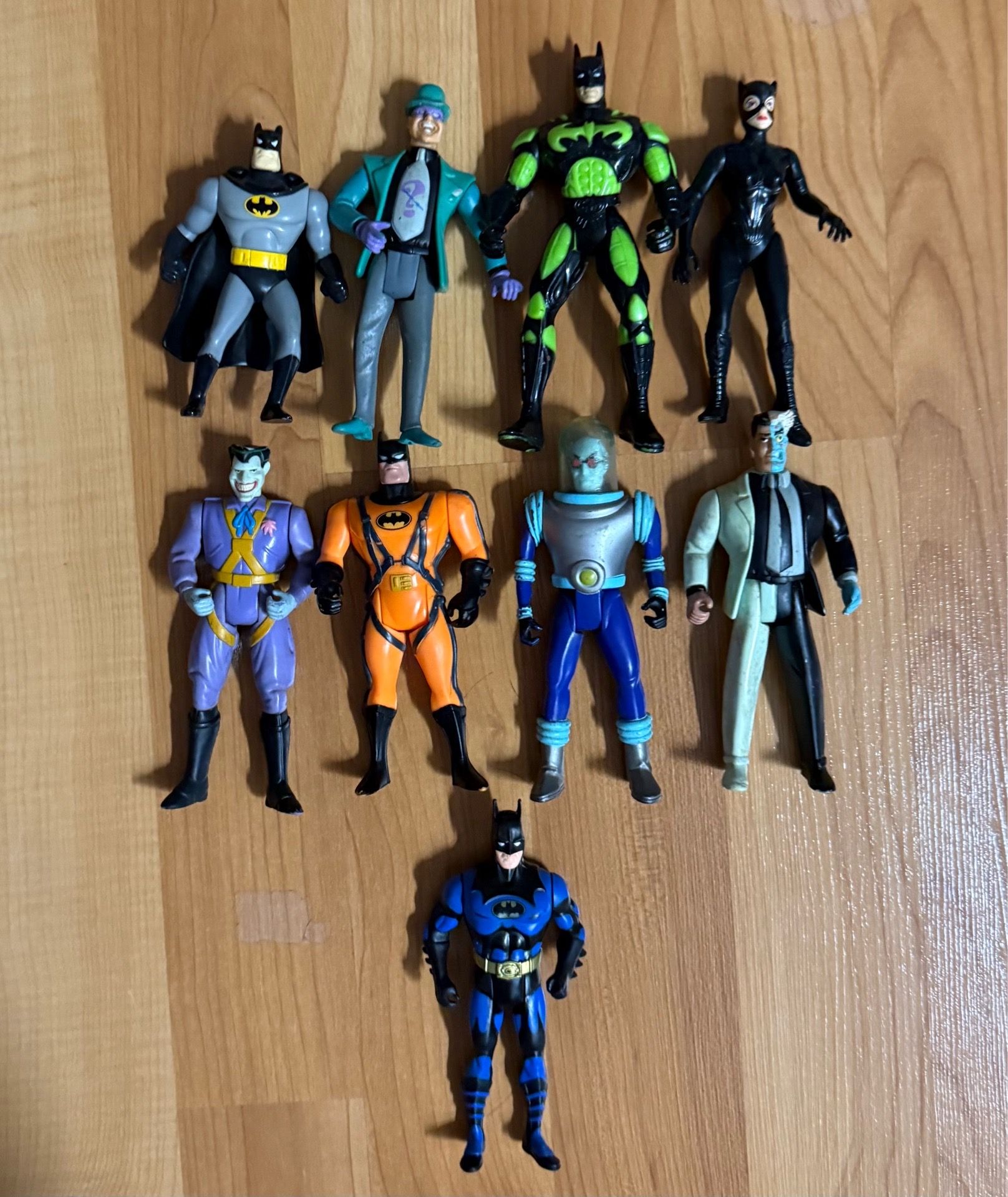 Lot of 9 Kenner DC Vintage Batman Figures