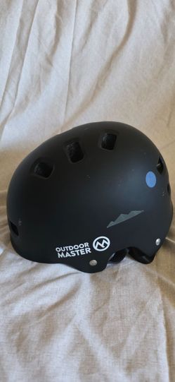 OutdoorMaster Matte Black Bike Skate Helmet