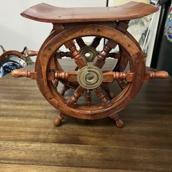 Nautical Ship Wheel Stool
