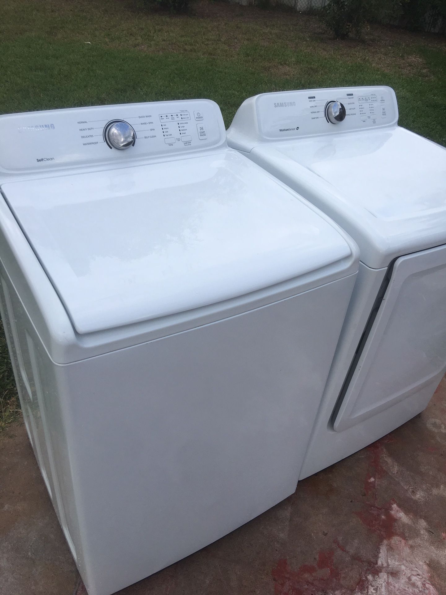 Samsung king size capacity washer and dryer