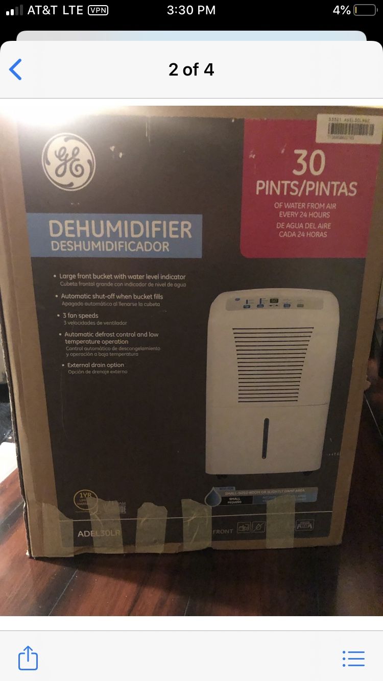 GE Dehumidifier