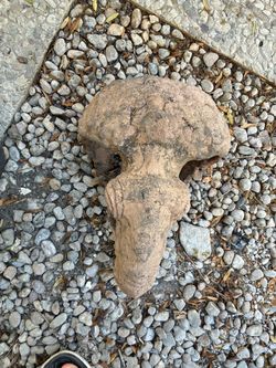 Antique Terra Cotta Head Fragment Sculpture