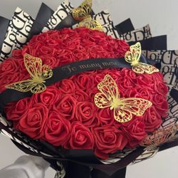 Anniversary Bouquet 75 eternal roses 