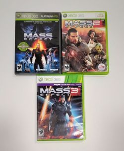 Mass Effect Trilogy Xbox 360 LOT Of 3 Bundle