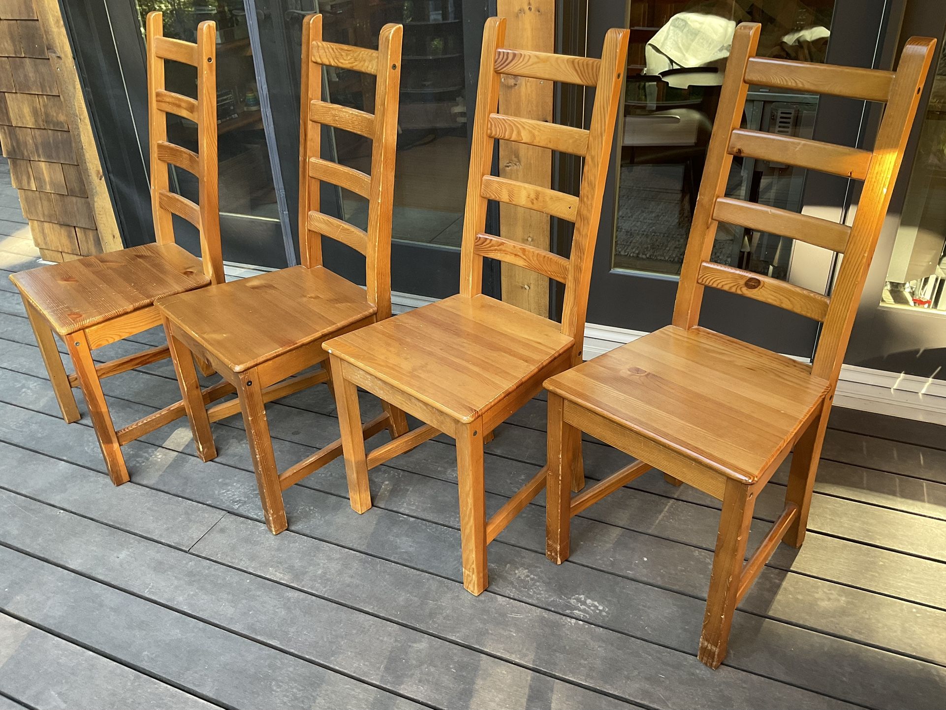 IKEA KAUSTBY 4 Chair, Solid Wood + Antique Stain for Sale in
