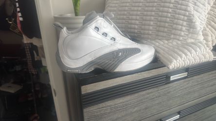 White and Grey Reebok Iverson Retros 11.5