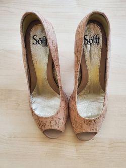Open Toe Cork Pumps
