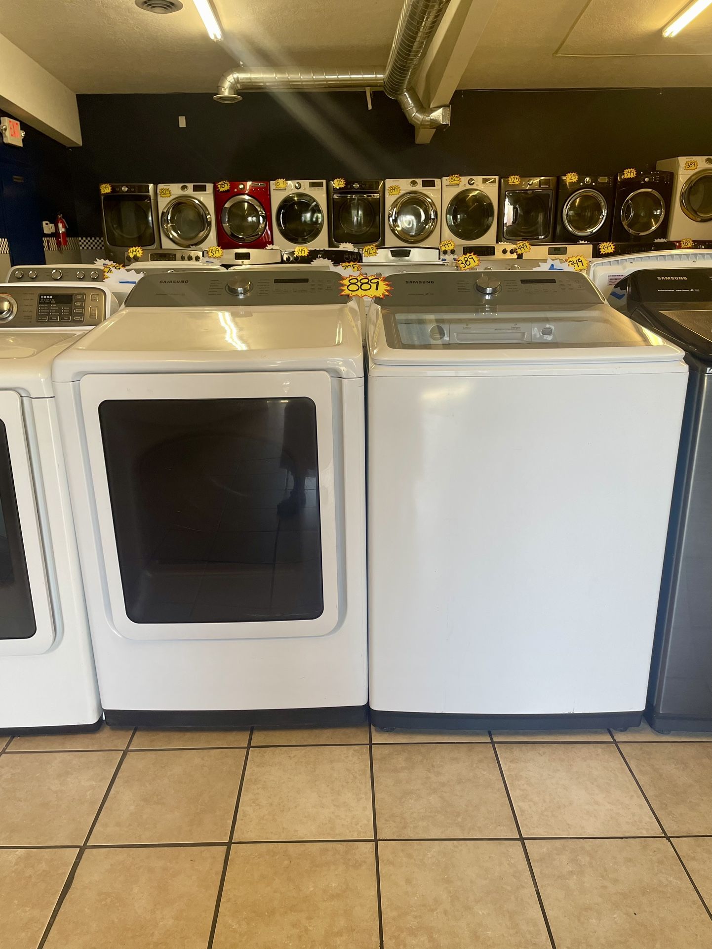 Samsung Glass Top Washer & Dryer Set