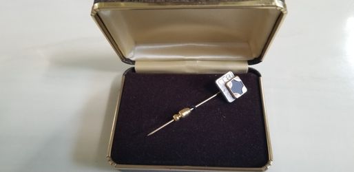 Vintage GWB Lapel Pin - Sterling & VBO 14k Gold