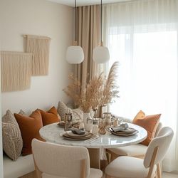 Simply Incredible, Marble Dinning Table With 3 Chairs With Bench!  