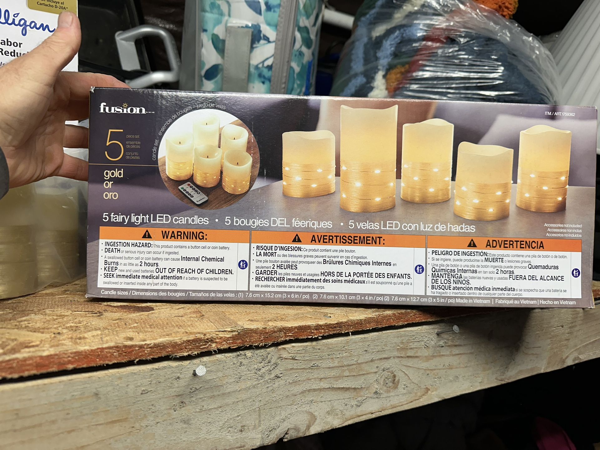 5 fairy light LED candles