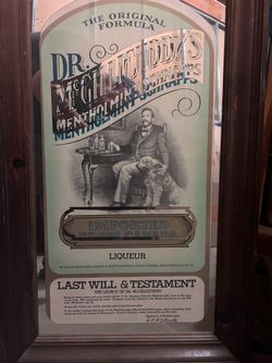 Vintage Dr. McGillicuddy's Mentholmint Schnapps Bar Mirror
