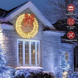 Pre Lit Outdoor Wreath 