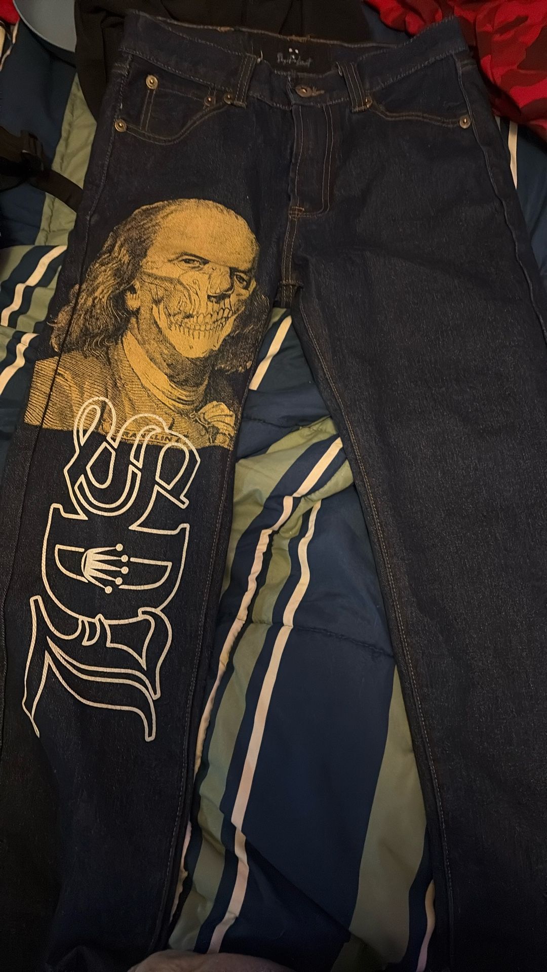 Skeleton SDL Jeans Navy/Tan