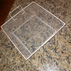 Coated White Wire Caddy/ Basket