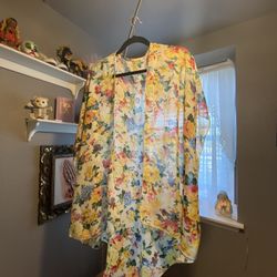 Floral Sheer Kimono 