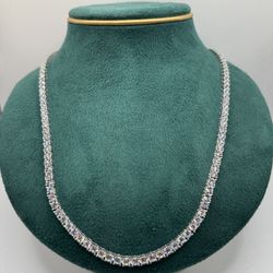 22 Inch Italian Silver 925 Tennis ZC Chain