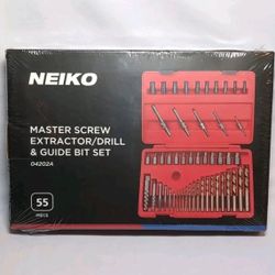 NEIKO 04202A 55 Piece Master Screw Extractor Drill & Guide Bit Set