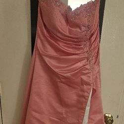 Pink Sweetheart Neckline Dress
