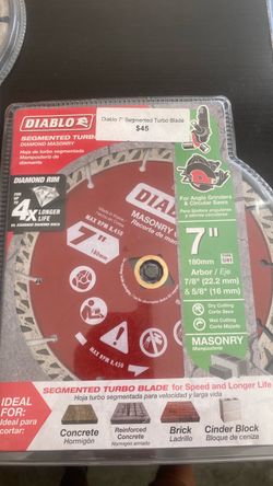 Diablo 7" Segmented Turbo Diamond Masonry Blade