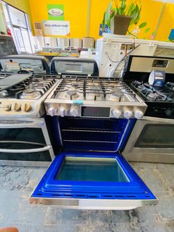 Lg slide in stove gas no credit needed