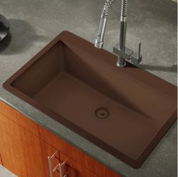 Miseno Carolina 33" Single Basin Drop In Stone Composite Kitchen Sink