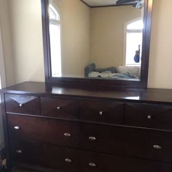 dresser And Mirror Set