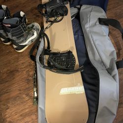 Snowboard With Boots And Bag