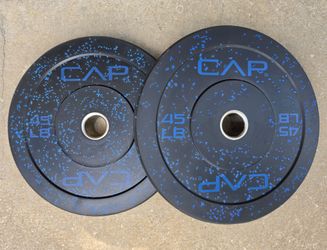 CAP 45lb Economy Speckled Olympic Bumper Plates