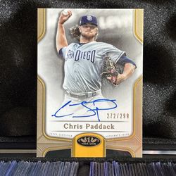 2020 Topps Tier One Chris Paddack /299 Autograph Baseball Card