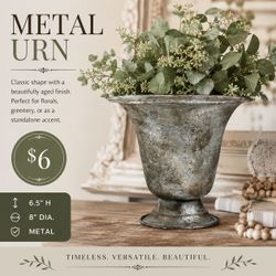 Metal Urn Planter
