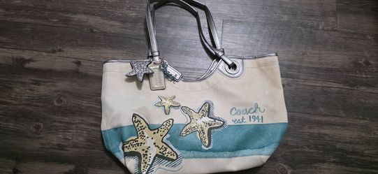 Coach vintage starfish beach bag