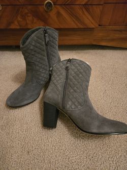 Leather Gray Boots 