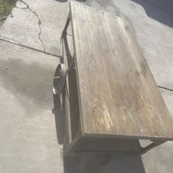 Coffee table with wheels