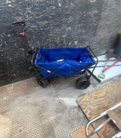 Blue folding wagon