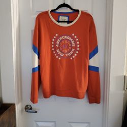 Abercrombie & Fitch Retro Varsity Sweatshirt – Women’s L – Vintage Vibes 🔴🔵