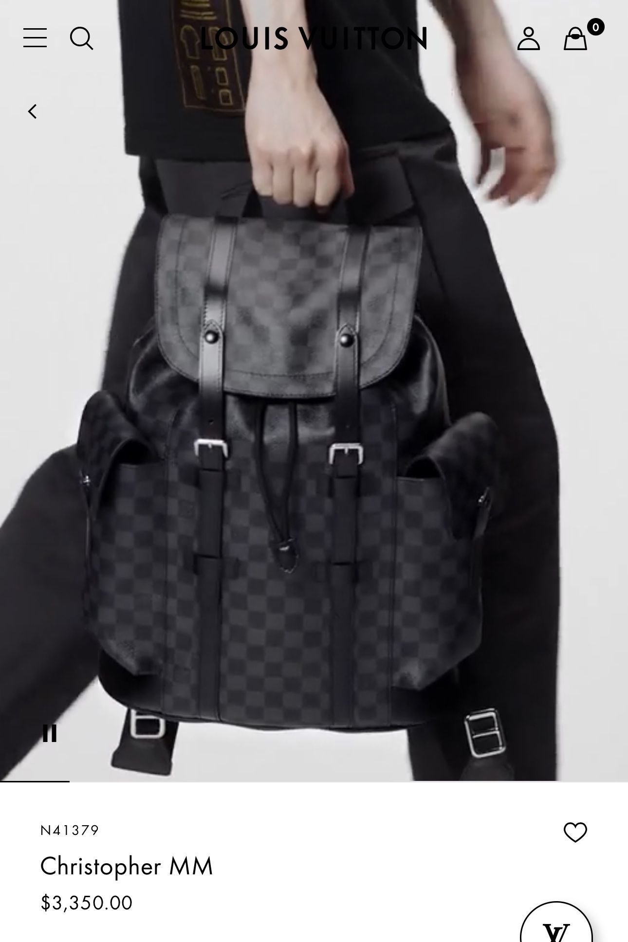 LOUIS VUITTON BACKPACK Christopher MM