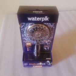 New Waterpic Dual Dock Handheld Shower Head With 7 Spray Settings & Power Pulse 