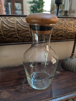 Dolphin Genuine Teakwood Glass Carafe juice coffee