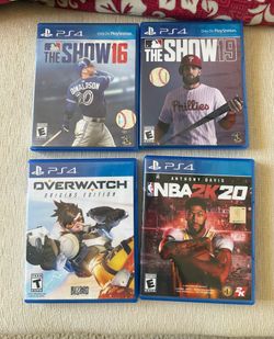 PS4 LOT OF 4 GAMES