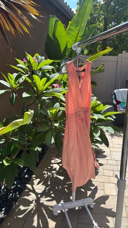 Tahari Blush Coral Maxi Dress – Size Medium