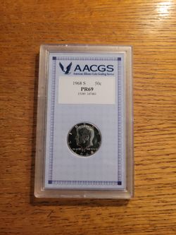 AACGS 1968 S PR69 Kennedy Half