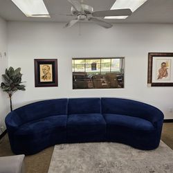 Curved Fabric Sofa 