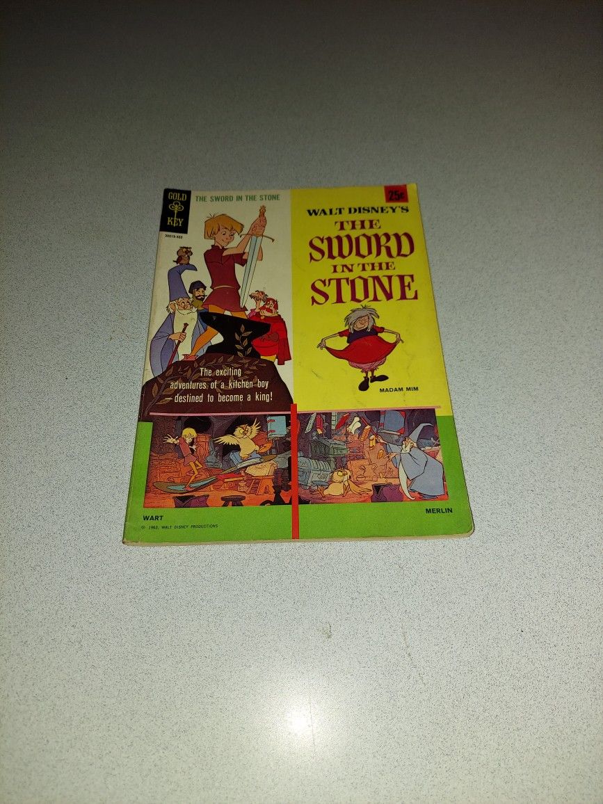 VINTAGE 1963 GOLD KEY WALT DISNEY'S THE SWORD IN THE STONE 